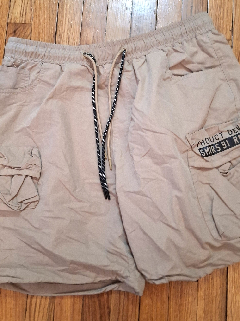 Men's Lightweight Cargo Drawstring Shorts - Tan